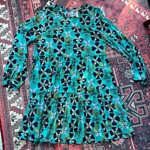 Knox Rose Floral Mini Dress - Teal and Black